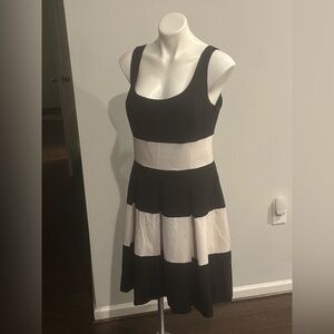 Lauren Ralph Lauren Black and White Midi Dress
